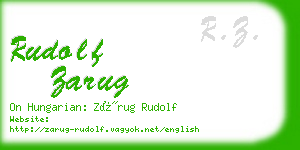 rudolf zarug business card